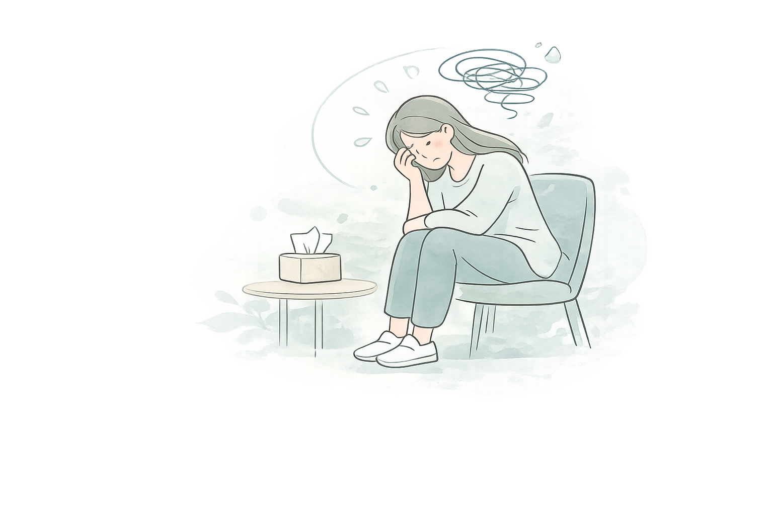 Anxiety and depression illustration