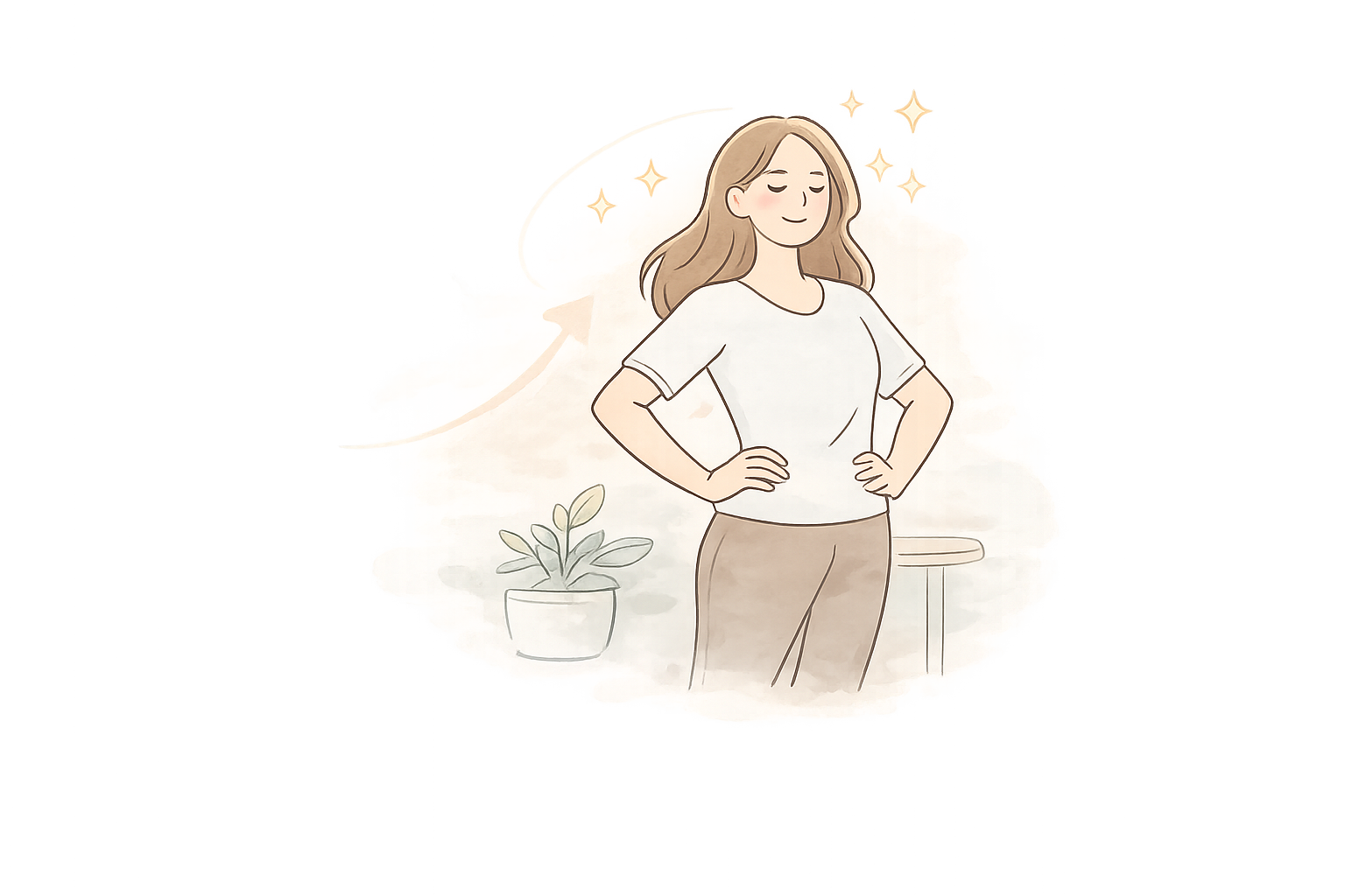 Self-esteem and confidence illustration