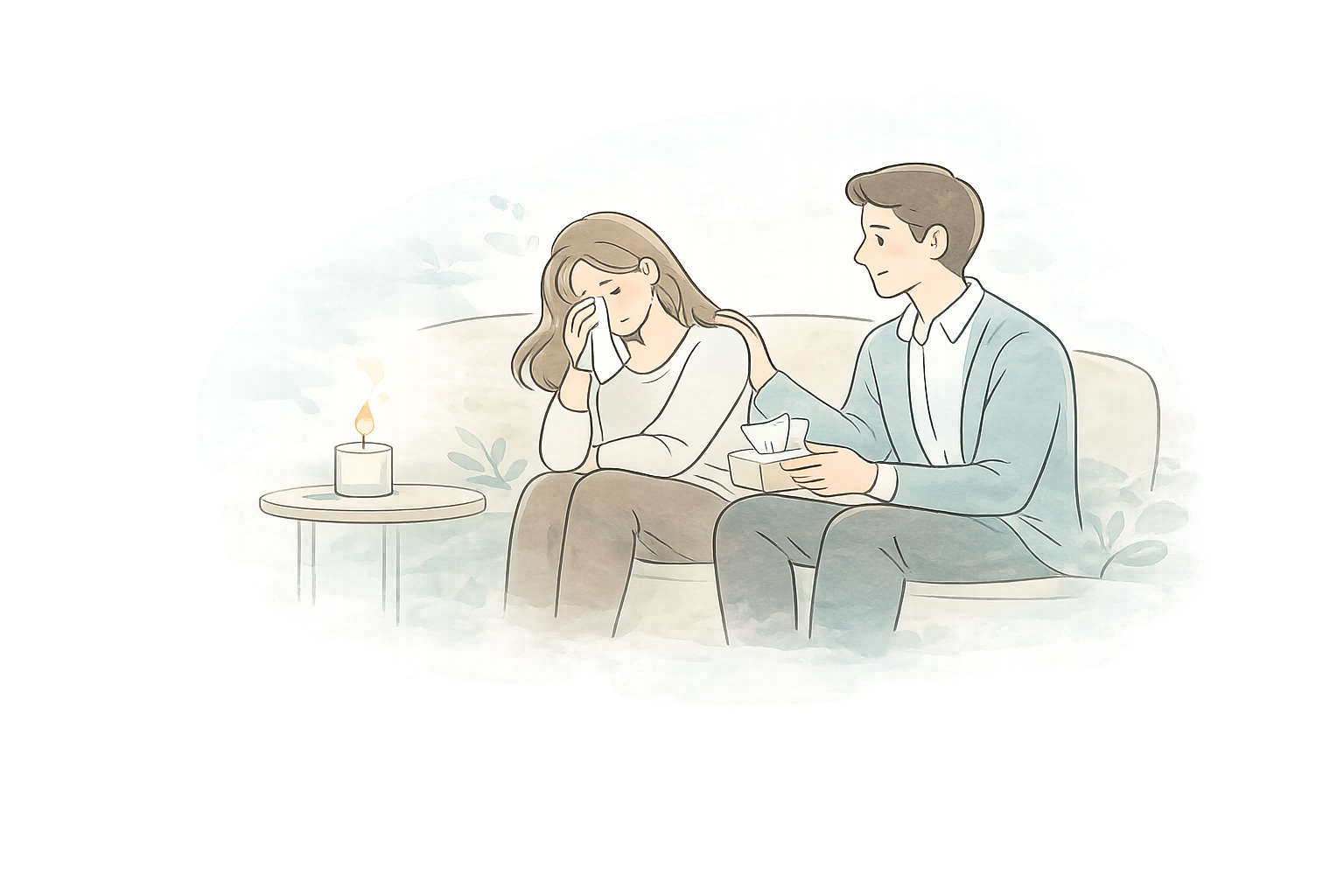 Grief and loss illustration